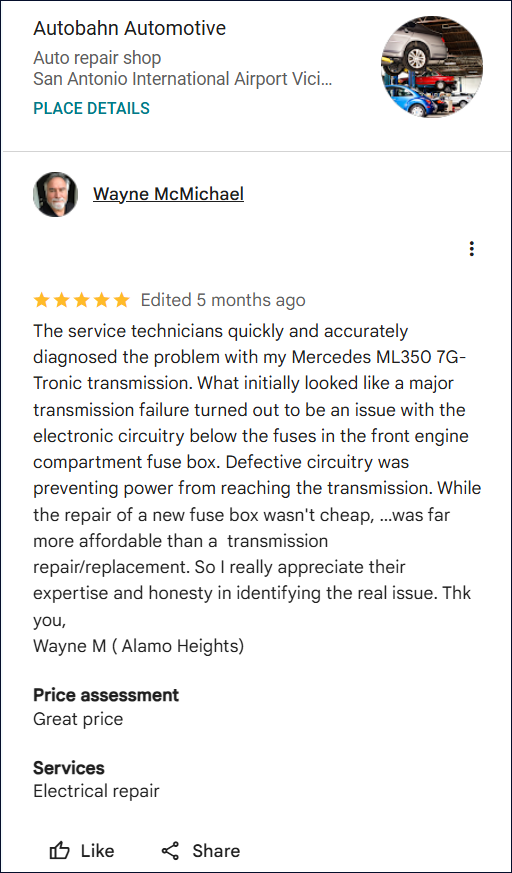 Review of Autobahn Automotive By Wayne McMichael