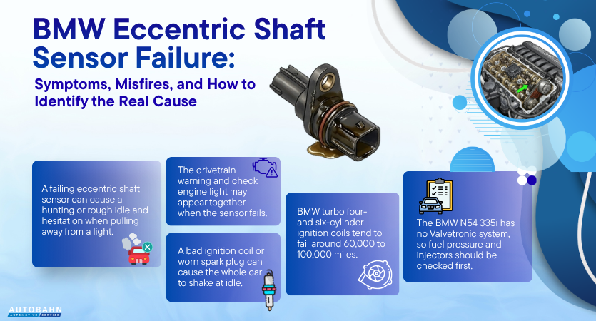 BMW Eccentric Shaft Sensor Failure Symptoms, Misfires, and How to Identify the Real Cause